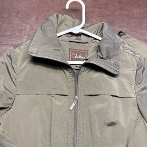 Cole Haan Room Olive Zip-Front Windbreaker Jacket